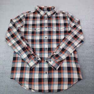 CC Filson Shirt Mens Large Beige Plaid Button Up Lightweight Casual Multicolor